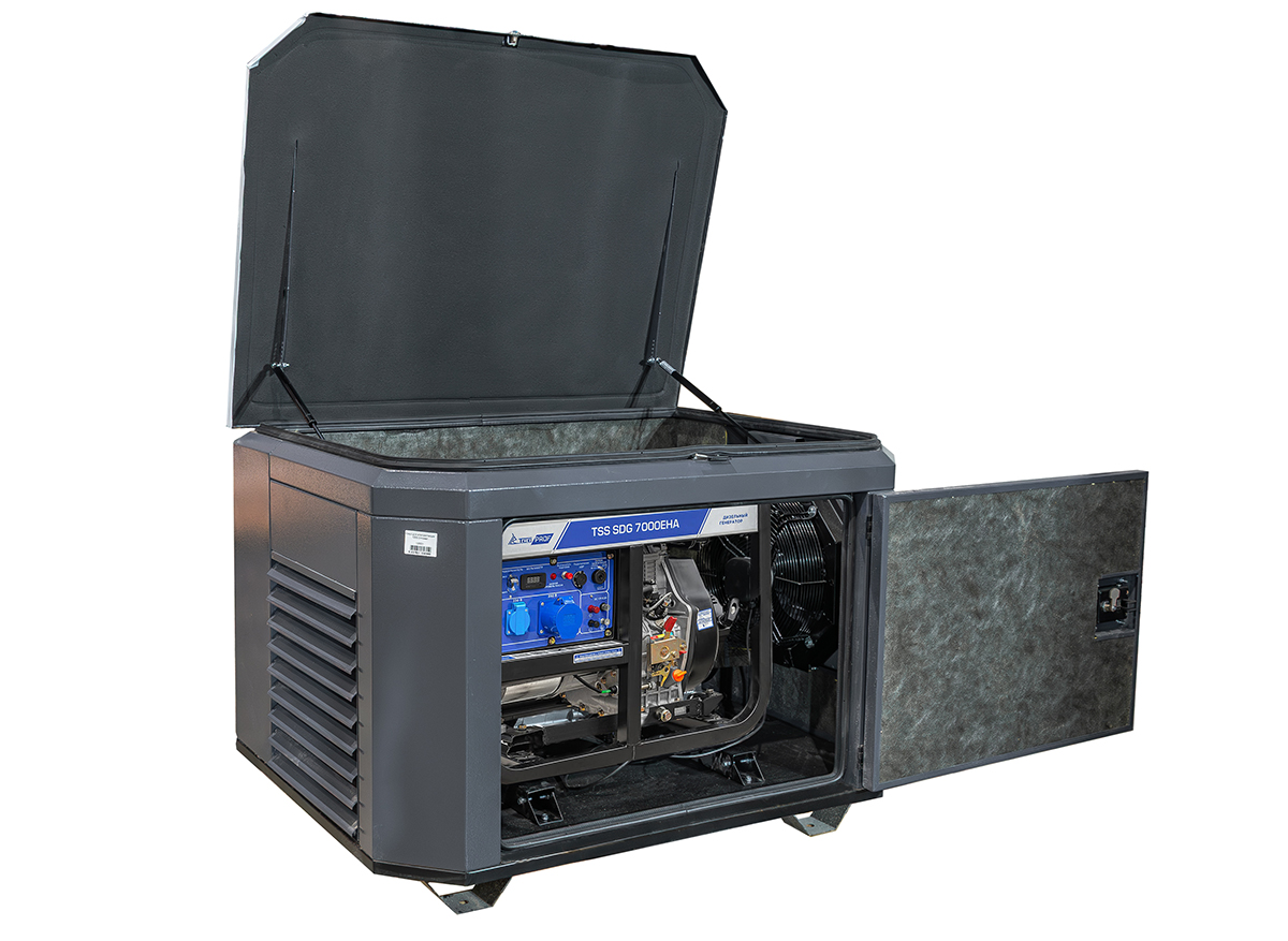 Дизель генератор TSS SDG 7000EHA в кожухе 1200